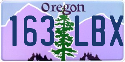 OR license plate 163LBX