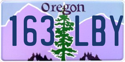 OR license plate 163LBY