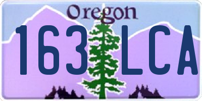 OR license plate 163LCA