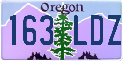 OR license plate 163LDZ
