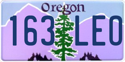 OR license plate 163LEO