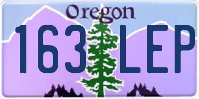 OR license plate 163LEP