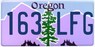 OR license plate 163LFG