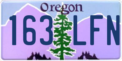 OR license plate 163LFN