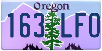 OR license plate 163LFO