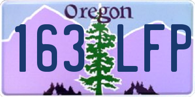 OR license plate 163LFP