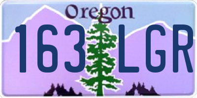OR license plate 163LGR