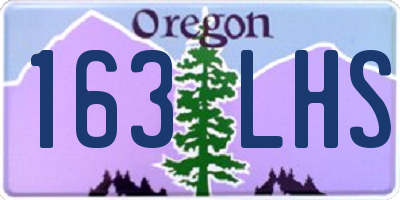 OR license plate 163LHS