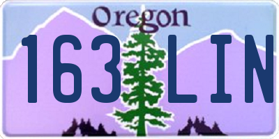 OR license plate 163LIN