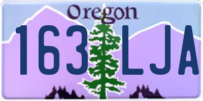 OR license plate 163LJA
