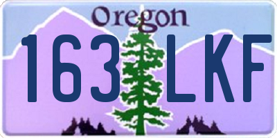 OR license plate 163LKF