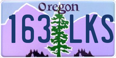 OR license plate 163LKS