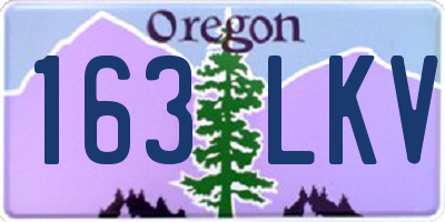 OR license plate 163LKV