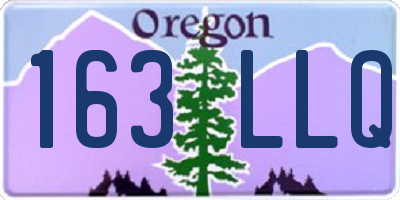 OR license plate 163LLQ