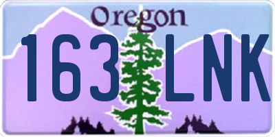 OR license plate 163LNK