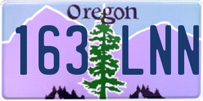 OR license plate 163LNN