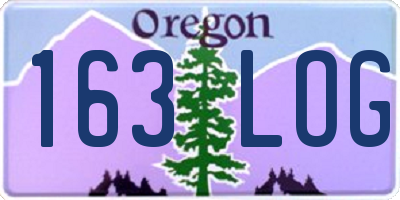 OR license plate 163LOG