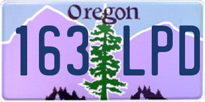 OR license plate 163LPD