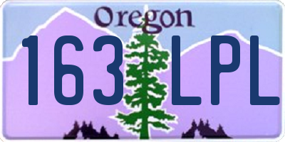 OR license plate 163LPL
