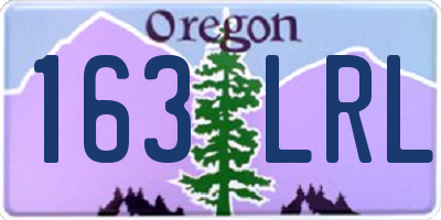 OR license plate 163LRL