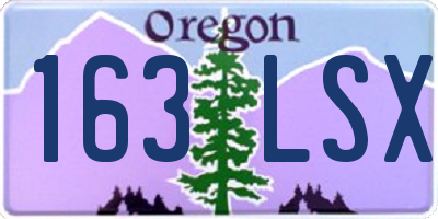 OR license plate 163LSX