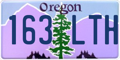 OR license plate 163LTH