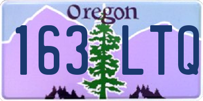 OR license plate 163LTQ