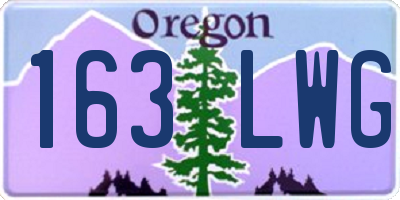 OR license plate 163LWG