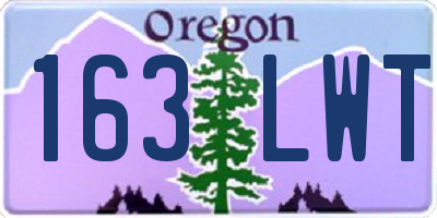 OR license plate 163LWT