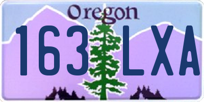 OR license plate 163LXA