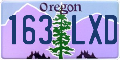 OR license plate 163LXD