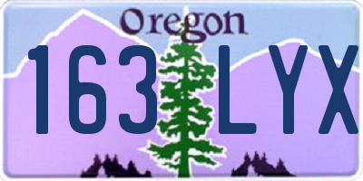 OR license plate 163LYX