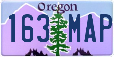 OR license plate 163MAP