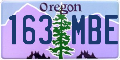 OR license plate 163MBE