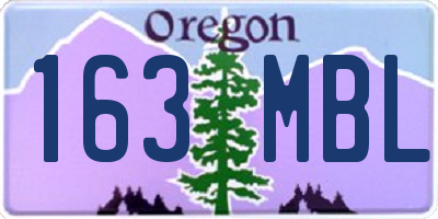 OR license plate 163MBL