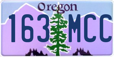 OR license plate 163MCC