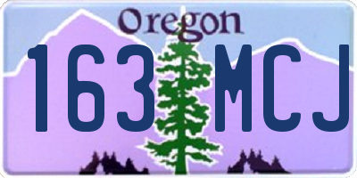 OR license plate 163MCJ