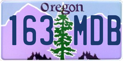 OR license plate 163MDB
