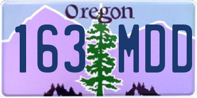 OR license plate 163MDD