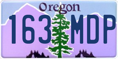 OR license plate 163MDP