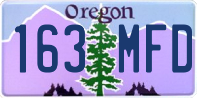 OR license plate 163MFD
