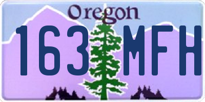 OR license plate 163MFH
