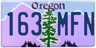 OR license plate 163MFN