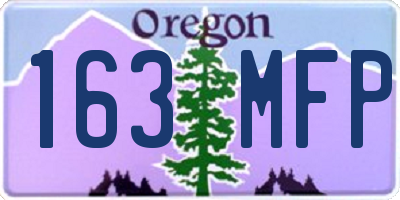 OR license plate 163MFP