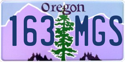 OR license plate 163MGS