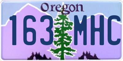 OR license plate 163MHC