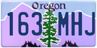 OR license plate 163MHJ