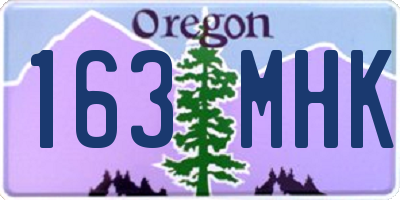OR license plate 163MHK