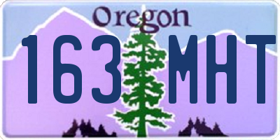OR license plate 163MHT