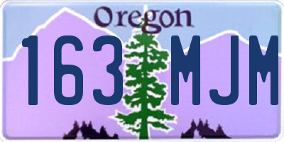 OR license plate 163MJM